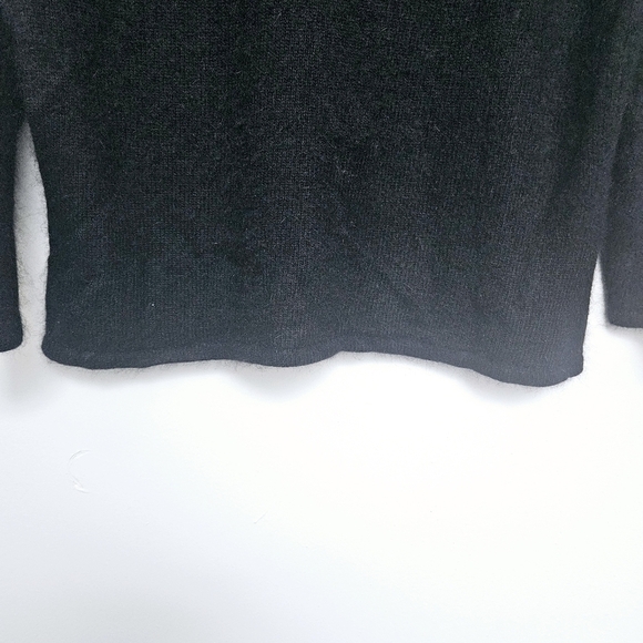 Vintage Casual Small Connection Angora Blend Black Collard Pullover Sweater - Picture 8 of 8
